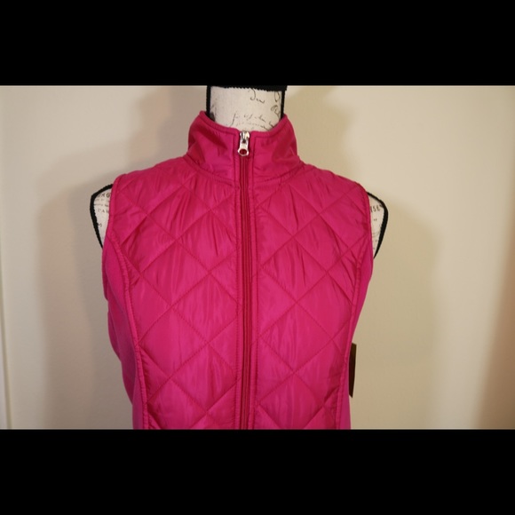 New with tags pink vest zip jacket small - Picture 4 of 8